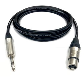 9 Foot Canare L-4E6S Star Quad XLR Female to 1/4" (6.35mm) TRS Balanced Microphone/Audio Cable by Custom Cable Connection