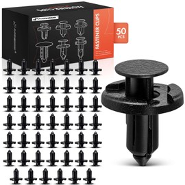 A-Premium 50PCS Nylon Push-On Retainer Fasteners Compatible with Nissan Altima, Sentra, Versa, Murano, Maxima, Titan, Juke, Leaf, NV1500, Quest, 370Z & Infiniti Q50, QX80, QX50, Q60 - For 8mm Hole