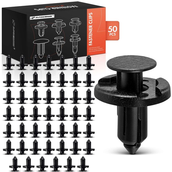 A-Premium 50PCS Nylon Push-On Retainer Fasteners Compatible with Nissan Altima,