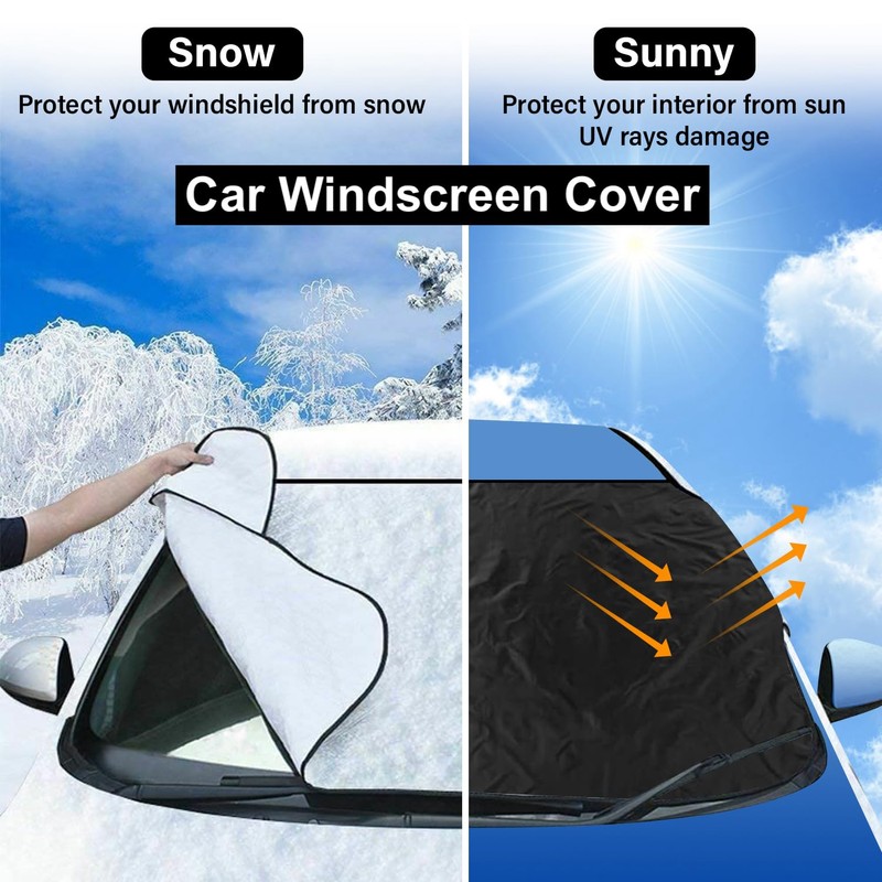 Car Windscreen Cover GENERISE Reversible All Seasons Car Screen Cover