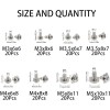 160Pcs M3 M3.5 M4 M5 Terminal Block Screws Assortment Kit