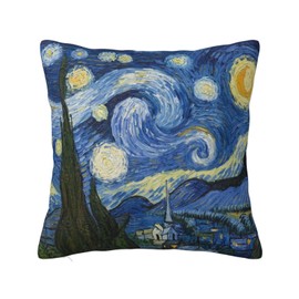 CJXPJZPLD Van Gogh Starry Sky Night Art Throw Pillow Covers 18 X 18 Inch Pillow Case for Couch Sofa Bed Home Decor