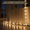 HOUSEWELL Light Up Shower Curtain 72x72, LED Color Changing Waterproof