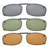 Eyekepper Grey/Brown/G15 Lens 3-pack Clip-on Polarized Sunglasses 54 * 34MM