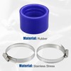 X AUTOHAUX 45mm ID Blue Carburetor Adapter Intake Pipe Boot