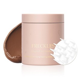 Freckle Pen - Magic Liquid Fake Freckles Stamp & Pen Air Cushion Makeup Set, Lifelike Long-Lasting Natural Look Freckles Marker Tattoo Face Makeup for Natural Sunkissed - Saddle Brown