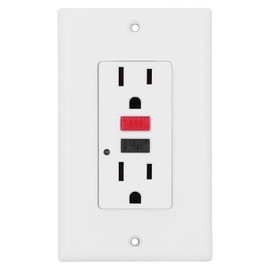 Toma de Corriente de Pared Eléctrica, Salida de Pared con Protección contra Fugas GFCI Inteligente con Protección contra Fallas a Tierra para AC120V LD3003