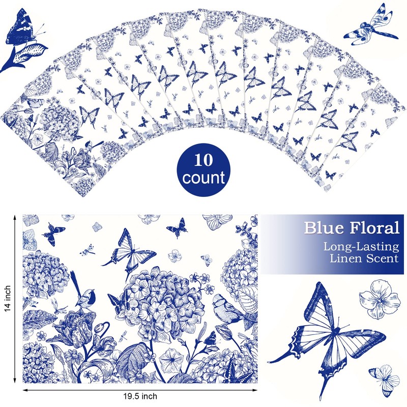 10 Sheets Drawer Liners for Dresser Scented Drawer Liners Drawer