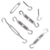 BUXIMN 5Pcs M4 Turnbuckle Hook and Hook, 304 Stainless Steel