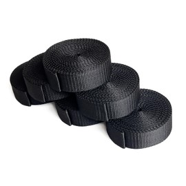 ggm Webbing Strap Polypropylene Black UV Resistant Length 30 m (6 x 5 m) Width (Black, 30 mm)