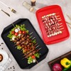 DoubleFill Set of 4 Grilling Prep and Serve Trays 17x12