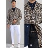 Lars Amadeus Leopard Printed Blazer for Men's Festival Peak Lapel