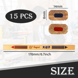 LHLZNB 15Pcs Red & Blue Dual-Edge Carpenter Pencils for Woodworking - Heavy-Duty Construction Pencils with Non-Slip Grip, Durable Graphite Core for Builders, Tracer Marking (2-Sided Design)