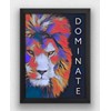 ROSE CLIO Lion Masculinity Quote Poster Print for Living Room,