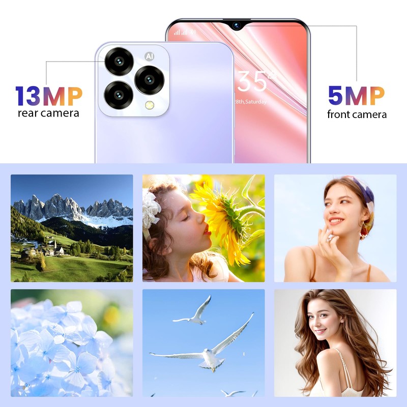 Fine Life Pro Unlock Phone, 8-Core Processor, 4G-LTE Smartphone, 5MP