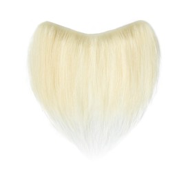 Maweilar Frontal Hairpiece for Women, 0.78"x6.3", 6", Natural Black Hair Extension Hairline Loss Straight Tape in Human Hair Toppers Replacement Toupee (Lighe Blonde, 0.78"x6.3", 6")