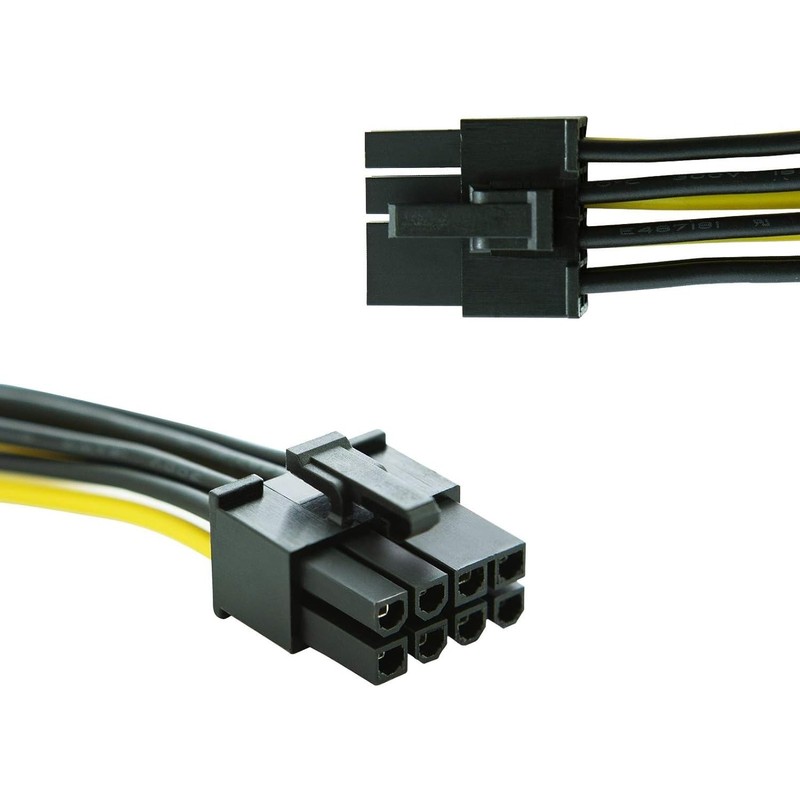 TECHZOCO 15cm 8 Pin PCIe to 4 Pin Molex Power