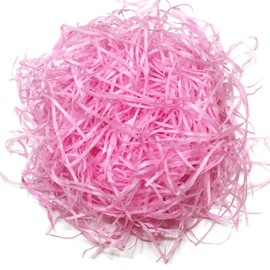 Crinkle Cut Paper Shred Filler for Gift Wrapping Easter Gift Box Filling Basket Filler Recyclable DIY Craft Confetti Grass for Valentine's Day (Pink)