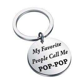 Father's Day gift Pop Pop Gift My Favorite People Call Me Pop-Pop Keychain Papa Gift Grandpa Gift Grandfather Gift (Call Me Pop-Pop Keychain)