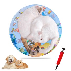 marhook Cat Water Mat Upgrade Thickened, Ocean-Themed Pet Cooling Mat for Indoort Cats, Scratch-Resistant Cat Cold Pad