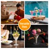 50 Pack Plastic Martini Glasses Disposable 6.3 oz, Detachable Stem