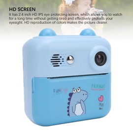 Instant Print Camera for Kids, Christmas Birthday Gifts Girls Boys Age 3-12, 1080P HD 50MP Digital Video Cameras Toddler with 2.4 Inch Screen, Portable Toy (Blue)