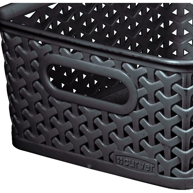 Curver My Style Rattan Effect Set of 4 Kitchen, Living