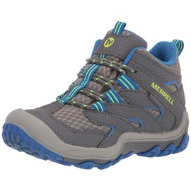 Merrell Chameleon 7 Access MID WTRPF Hiking Boot, Grey/Blue, 4.5 US Unisex Big Kid
