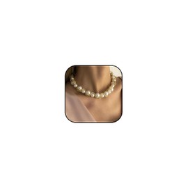Pearl Choker Necklaces for Women Pearl Layered Fashion Chunky Thick Clavicle Necklace Wedding Bride Jewelry Gifts