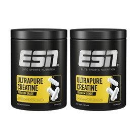 ESN Ultrapure Creatine Monohydrate, 2 x 300 Capsules, 200 Servings, Creatine, Microfine & Optimum Solubility, Vegan, Made in Germany