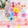 36 Pcs Flower Hair Clips Artificial Hair Flowers Clips Bright