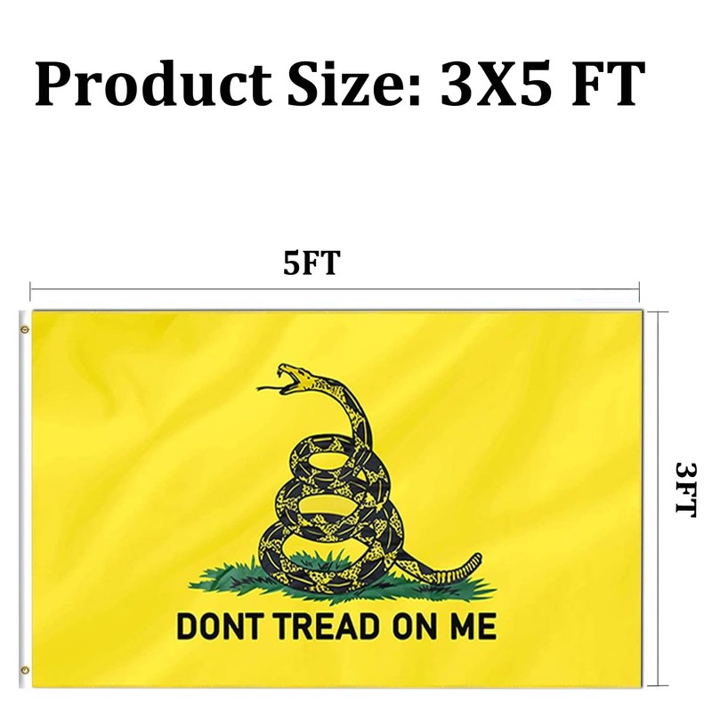 Dont Tread On Me Flag 3x5 Gadsden Flag Double Sided
