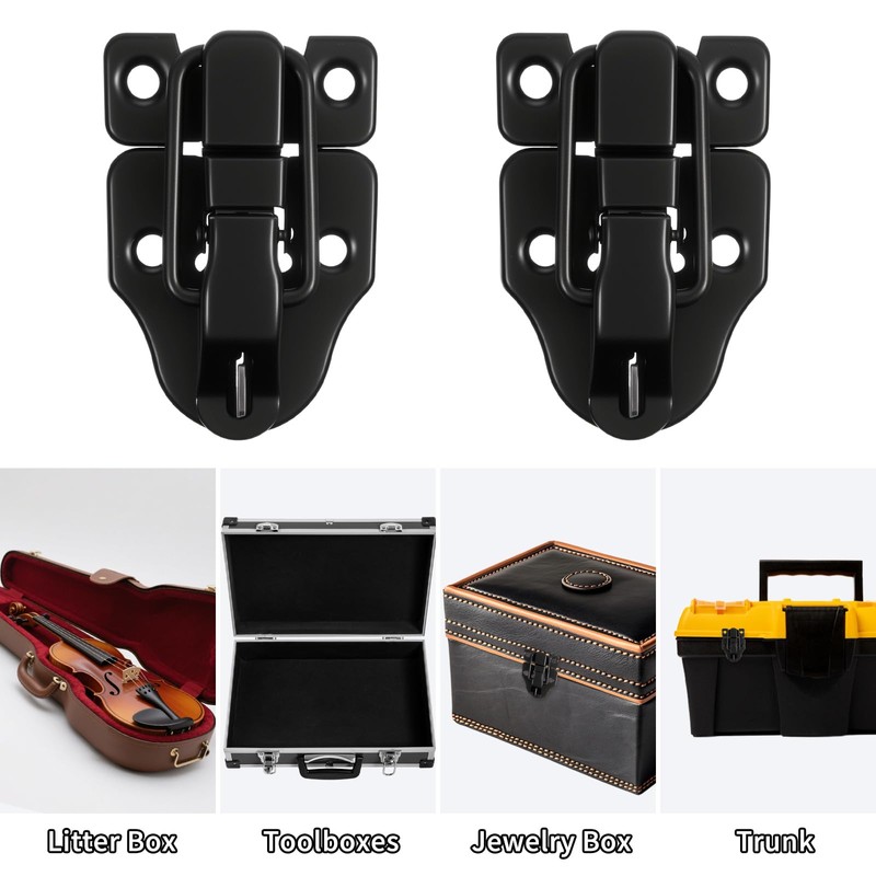 2 Pack Small Hasp Latches for Wooden Boxes Toggle Tool