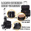 Justzon Rolling Tool Bag with Wheels - Aluminum Alloy Trolley