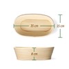 malcasta Oval Proofing Basket Including Dough Scraper and Linen Insert
