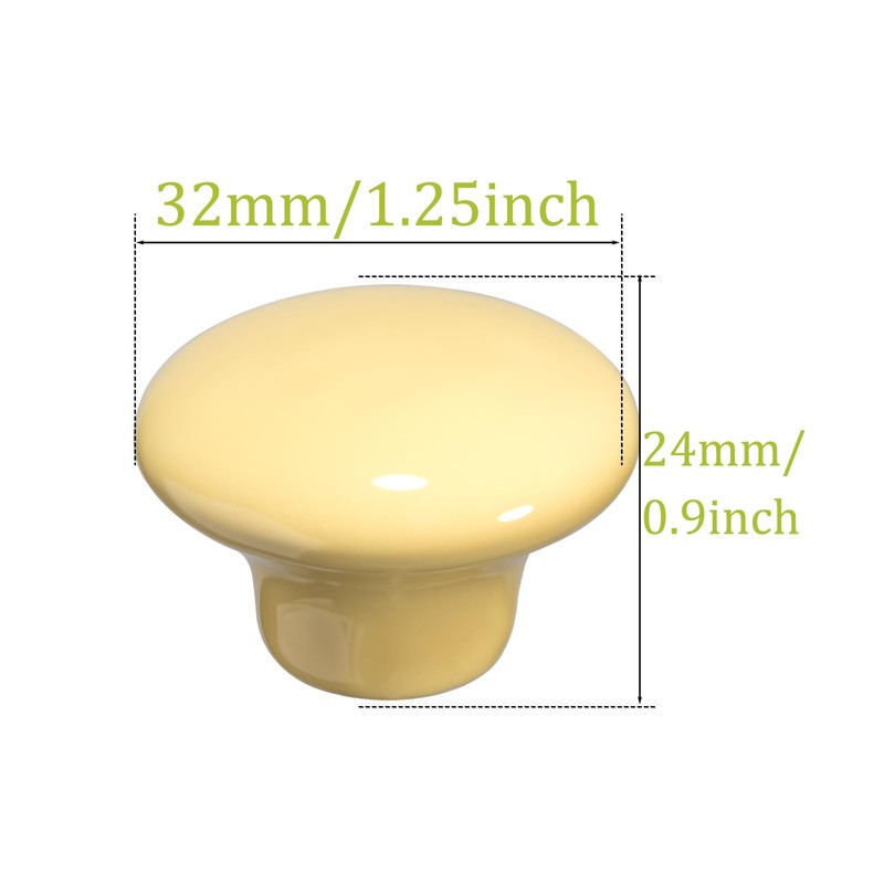 NAKUPENDA Pack of 6 Furniture Knobs, Round Ceramic Cabinet Drawer