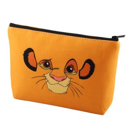 ZJXHPO Cartoon Lion Movie Simba Face Cosmetic Bag Lion Fans Gift Lion Movie Inspired Gift Lion Face Makeup Bag with Zipper (C-Lion Face)