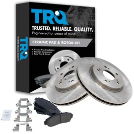 TRQ Front Brake Pad & Rotor Kit Brake Pads Brake Rotor Ceramic Compatible with 2007-2012 Acura RDX 2010-2011 Honda Accord Crosstour 2007-2011 CR-V 2012 Crosstour
