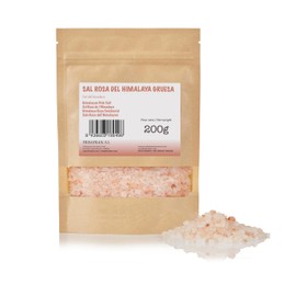 FRISAFRAN Pink Crystal Salt Rock Salt Himalayan Salt Natural Coarse 200 g Pure and Natural Crystal Salt from the Himalayas Coarse Grain Ideal for Mills and Cooking
