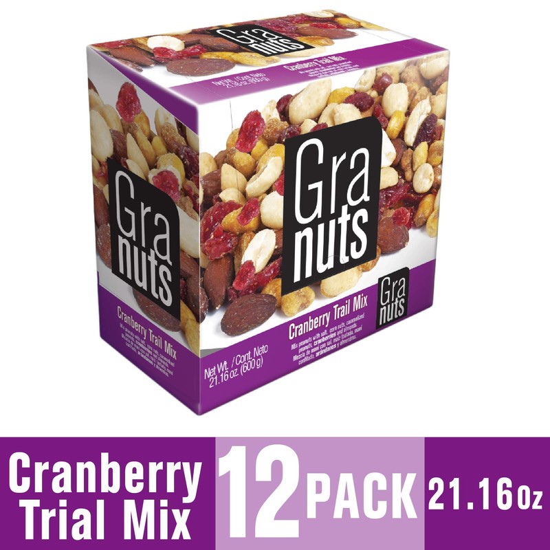 Granuts Cranberry Trail Mix | Caramelized Peanuts | Crunchy Corn