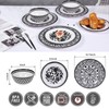 Lechoo Melamine Dinnerware Sets-12pcs Melamine Plates and Bowls Set, Unbreakable,
