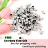 100 Pcs (180 Grit White)Sanding Bands Nail Drill Bit with