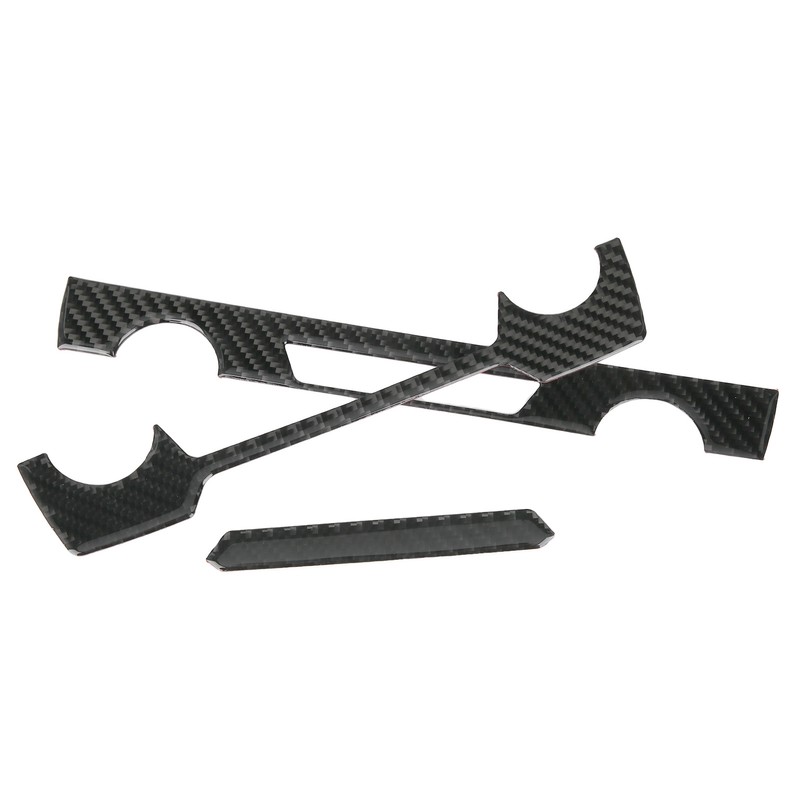 Center Console CD Panel Trim Cover Carbon Fiber Decoration Fit