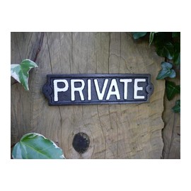 Private Gate Sign Plaque | Cast Iron | Perfect for Doors, Garden Gates, Private Property