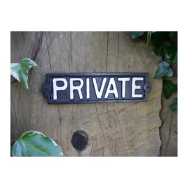 Private Gate Sign Plaque | Cast Iron | Perfect for Doors, Garden Gates, Private Property