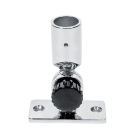 HAIWEN Marine Grade 316 Stainless Steel 180 Degree Adjustable Swivel VHF Antenna Mount with Ratchet Base and Screws (Square Base)