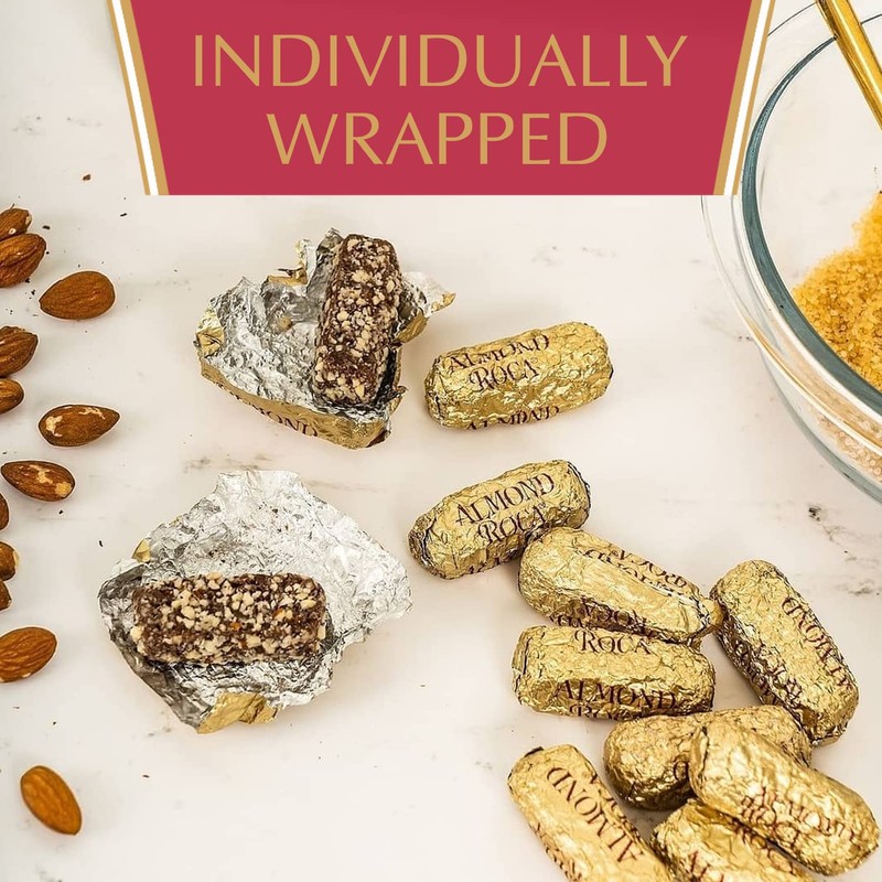 Brown & Haley Almond ROCA Stand-up Pouch, Individually Wrapped Chocolate