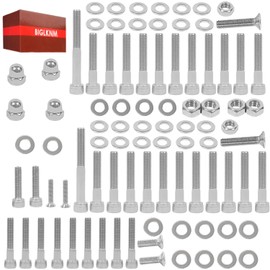 BIGLKNM 86pcs Engine Bolt Fit for CB100 CL100 CB125 CL125 SL125 XL100, Dirtbikes Motorcycle Body Stainless Steel Bolt Washer Nuts Assortment Kit