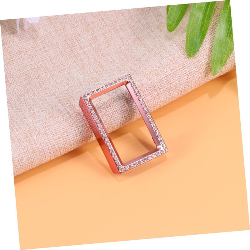 TEHAUX 1Pc Creative Smart Watch Shell Pink Rhinestone Inlaid Bracelet