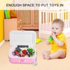 JTLB Baby Suitcase Toy Cute Plastic Rolling Suitcase Mini Luggage